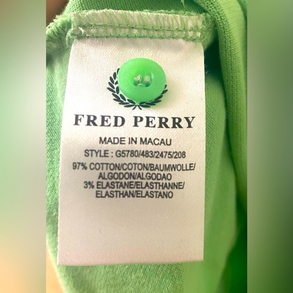 Fred Perry Green Polo - Picture 4 of 5